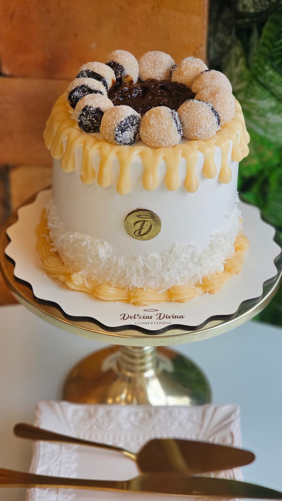 Torta Delícia de Coco com Ameixa