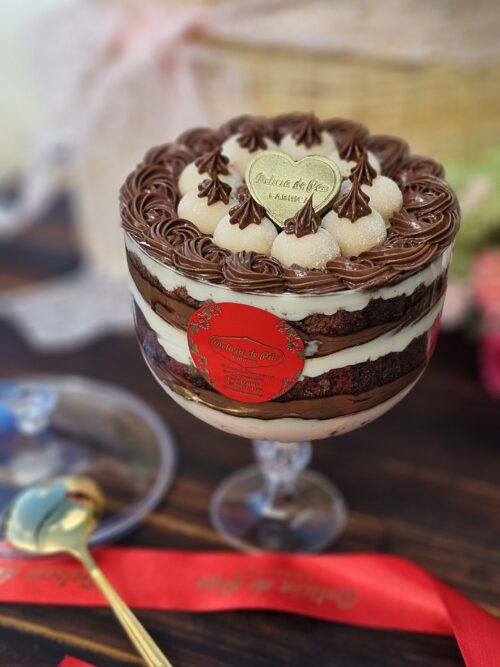 Taça Brownie com Creme de Avelã