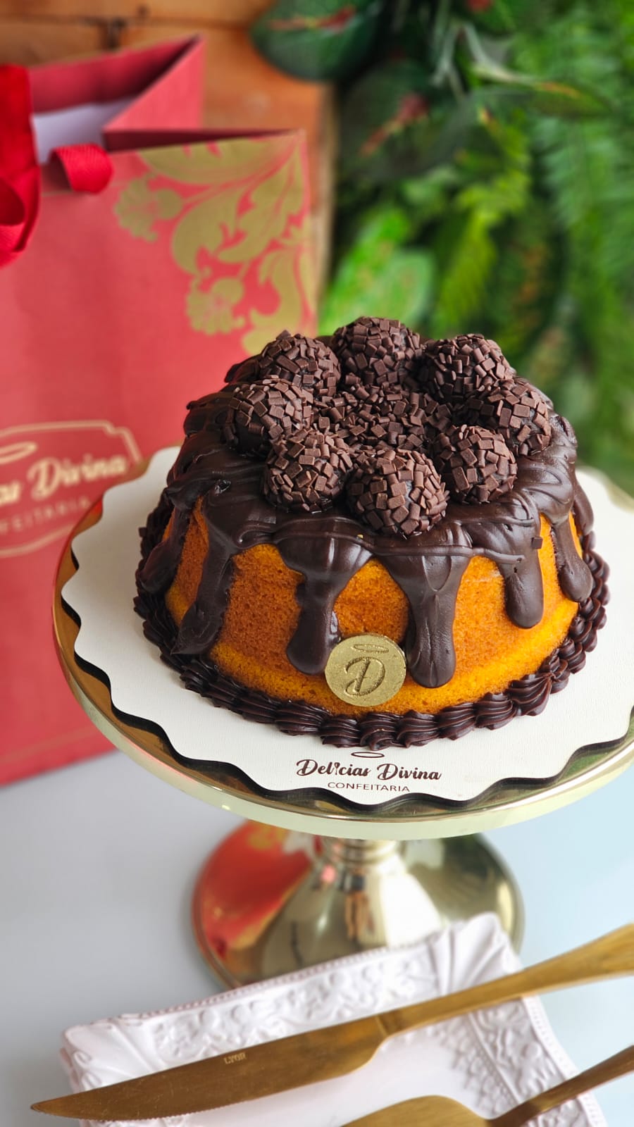 Bolo Vulcão de Cenoura com Chocolate