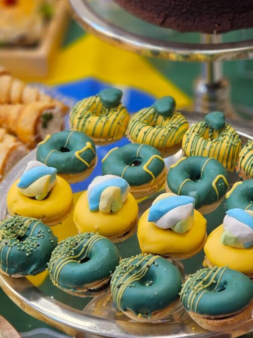 Kit Donuts Verde e Amarelo