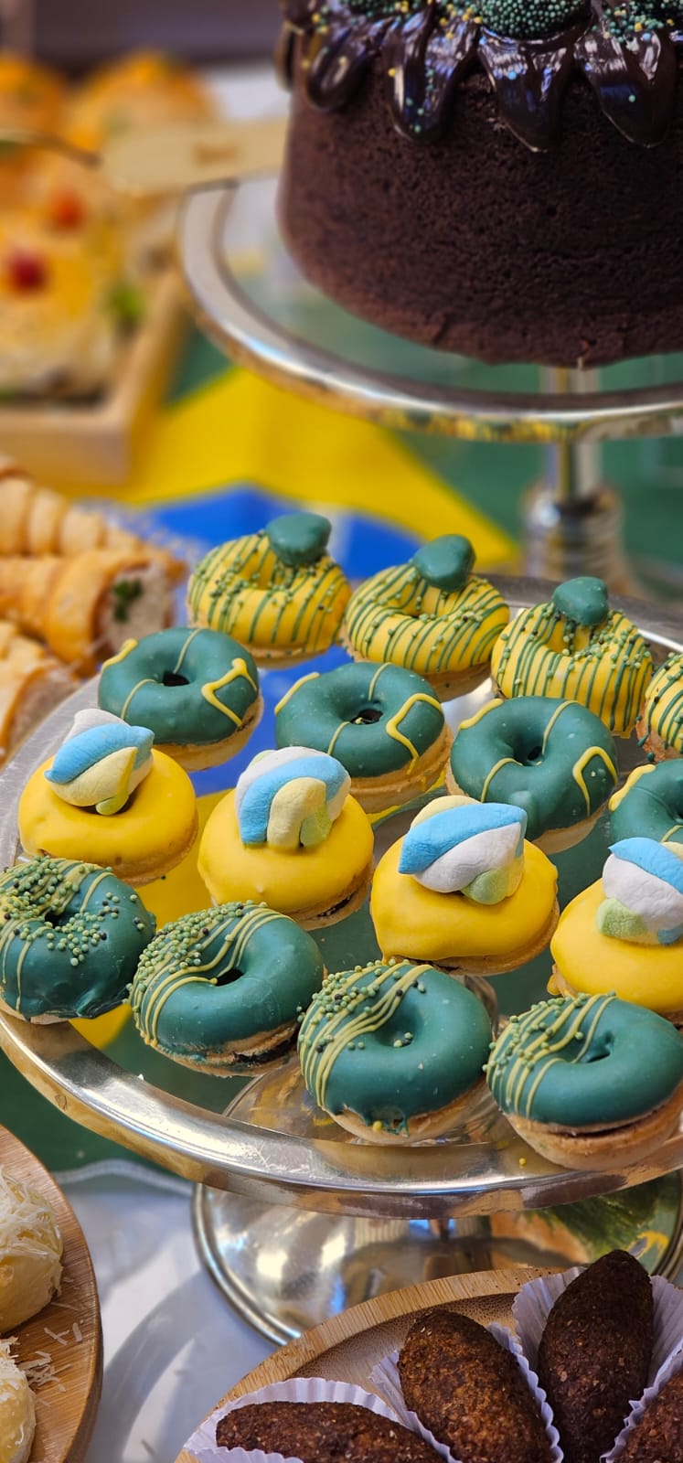 Kit Donuts Verde e Amarelo